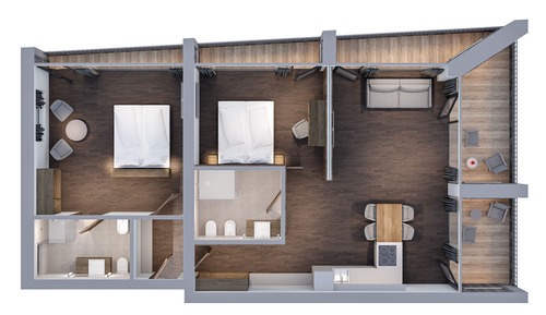 Exclusive Apartment, 2 Bedrooms, 2 Bathrooms, Mountain View