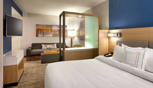 Suite, 1 King Bed with Sofa bed (Mobility/Hearing Access, Roll-In Shwr)