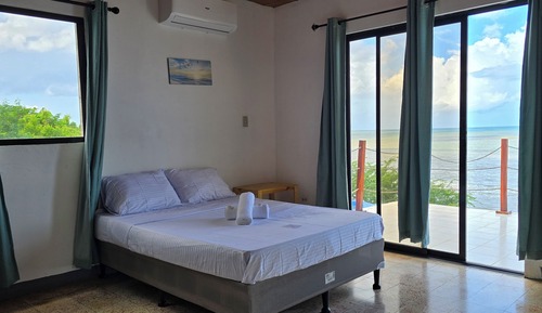 Basic Double Room, Balcony, Beach View