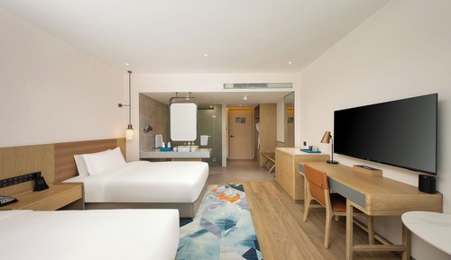Standard Room, 2 Double Beds, Sea View