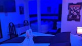 Habitación con cama de 2 plazas 1/2 con hidromasaje para 2 adultos