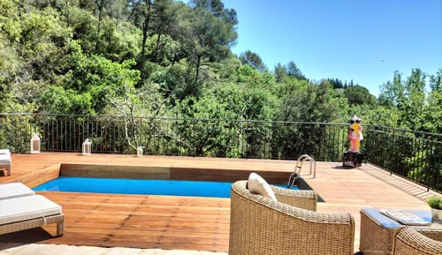 Panoramic Cabin, Private Bathroom, Pool View