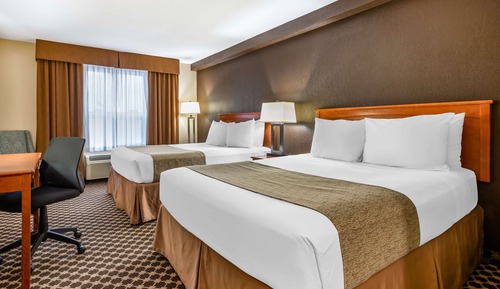 Standard Room, 2 Queen Beds, Non Smoking, Refrigerator & Microwave
