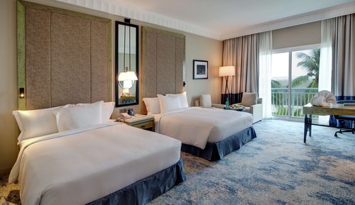Superior Room, 2 Queen Beds, Partial Sea View