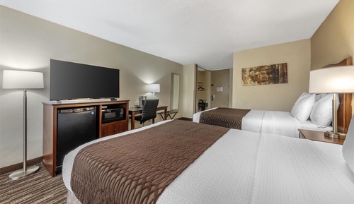 Standard Room, 2 Double Beds, Non Smoking, Refrigerator & Microwave
