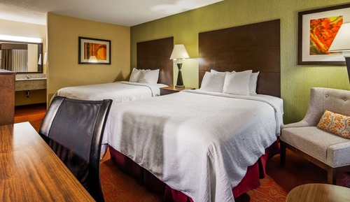 Standard Room, 2 Queen Beds, Non Smoking, Refrigerator & Microwave