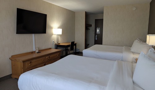 Economy Double Room, 2 Double Beds, Harbor View (Lower Level)