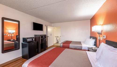 Standard Room, 2 Queen Beds, Non Smoking, Refrigerator & Microwave