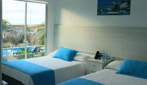 Superior Double Room, 2 Double Beds, Pool Access, Beach View