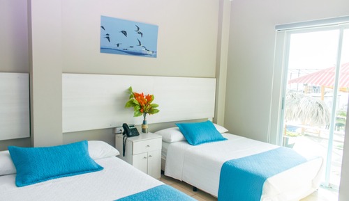 Family Double Room, 2 Double Beds, Balcony, Ocean View