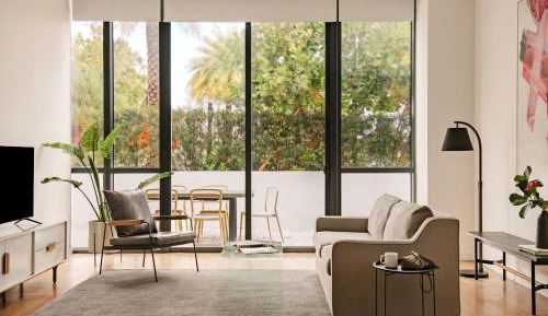 Guest Room with Terrace - Mobility and Hearing Accessible with Roll-in Shower