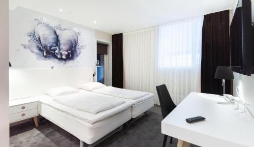 Nordic Twin Room with no view, basement level, no elevator, annex building