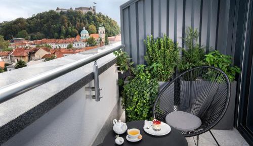 Deluxe Double Room with Terrace and Castle View
