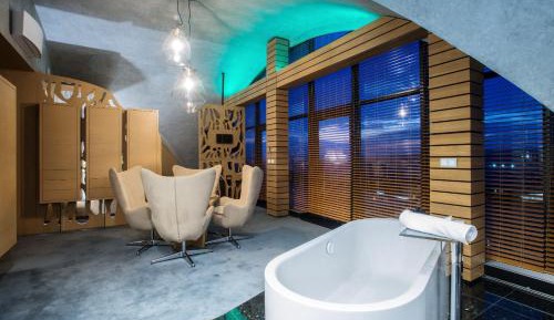Presidential Duplex Suite with Water and Sauna World Access