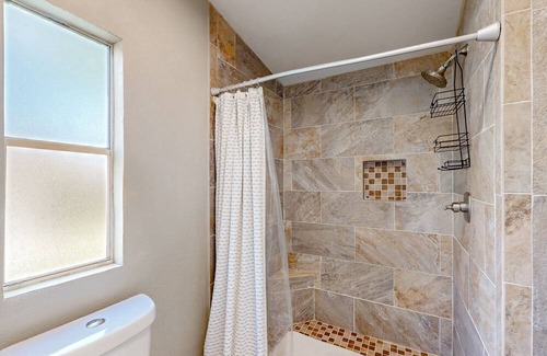 McKinney House | Hot tub, dog-friendly home with large yard, hot tub, grill, smart TV, W/D, & AC