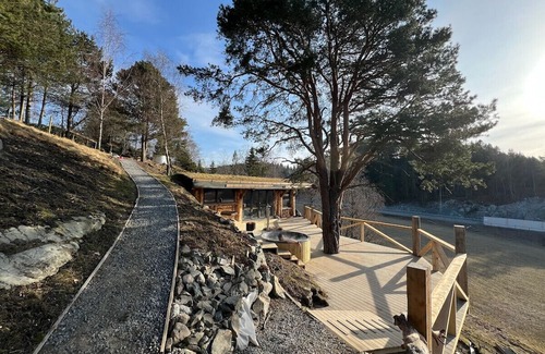 Levanger Cabin | Brand new unique cabin with a little luxury and hot tub on the deck.