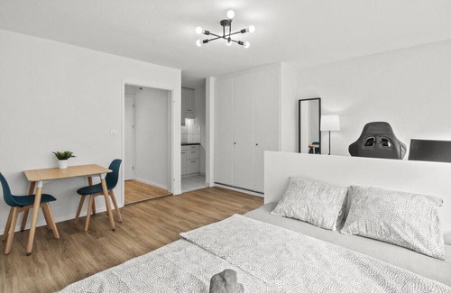 Winterthur Apartment | City Center Twin Bed Workplace Washer