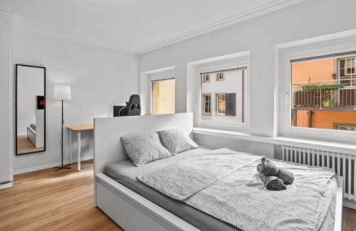 Winterthur Apartment | City Center Twin Bed Workplace Washer