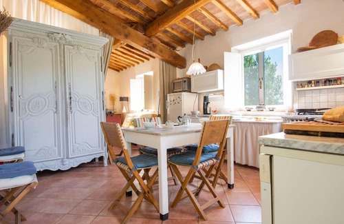 Lajatico Villa | Stunning private villa for 6 guests with WIFI, private pool, A/C, TV, patio and pets allowed