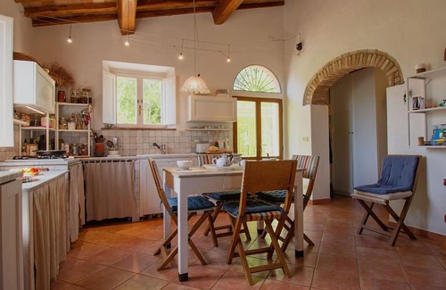 Lajatico Villa | Stunning private villa for 6 guests with WIFI, private pool, A/C, TV, patio and pets allowed