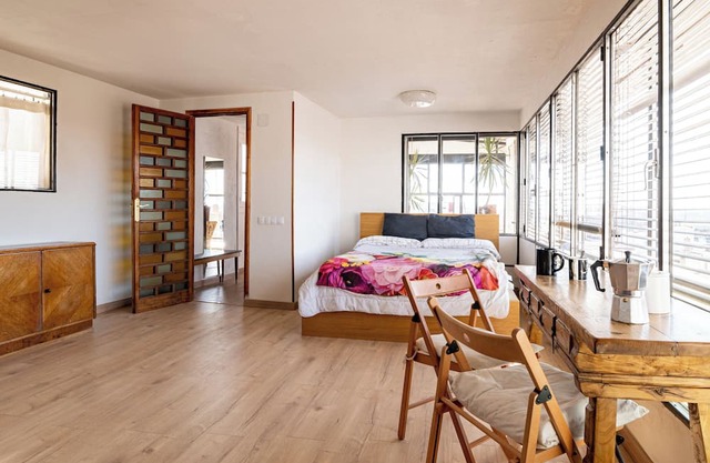 Private rooftop on an old Madrilian industrial building