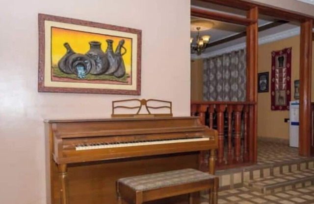 A deluxe suite in a luxurious suburban mansion