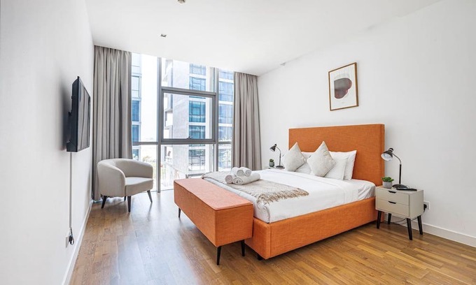 Al Wasl Apartment | City Walk 1BR, Stunning Burj Khalifa View